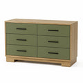 Cómoda de Madera con Cajones de MDF Verde 120 x 40 x 75 cm