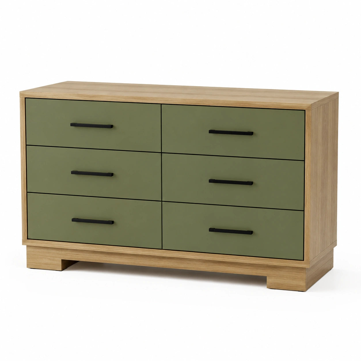 Cómoda de Madera con Cajones de MDF Verde 120 x 40 x 75 cm