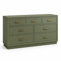 Cómoda de Madera con 7 Cajones Verde