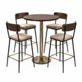Juego de mesa de bar redonda con 4 taburetes