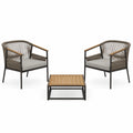 Conjunto de exterior de aluminio con sillones y mesa de centro