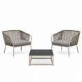 Conjunto de Muebles de Jardín de Aluminio y Cuerda