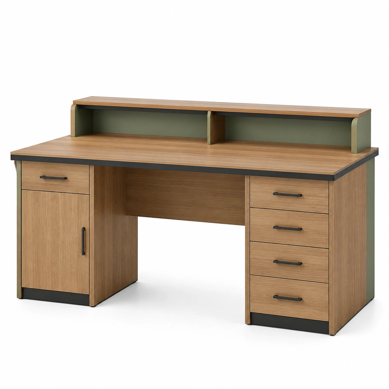 Escritorio de Madera de Ingeniería con Cajones y Puerta 150x75x90 cm