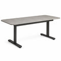 Mesa de comedor rectangular 160x90 cm con tablero de madera laminada y patas de metal