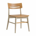 Silla de Madera de Roble y Plástico Beige