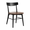 Silla de Madera y Metal Negro/Marrón 85cm