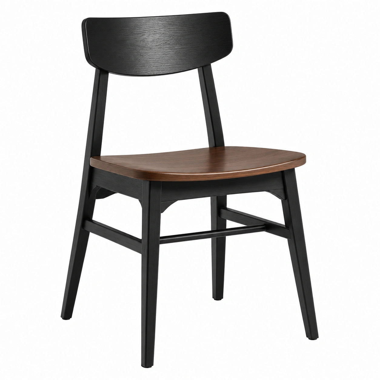 Silla de Madera de Roble Negra y Marrón 85cm