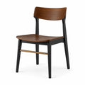 Silla de Madera y Metal Negro 45x50x80 cm