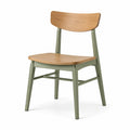 Silla de Madera y Metal color Verde 45x50x80 cm