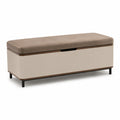 Banco de almacenamiento de madera con asiento de espuma 120x40x45 cm